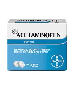 ACETAMINOFEN BAYER 500 MG X 20 TABS