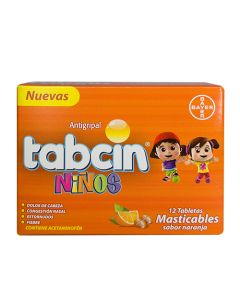 TABCIN NIÑOS NARANJA MASTICABLE UN