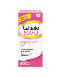 SUPLEMENTO DE CALCIO CALTRATE 600+D X 60 TABS