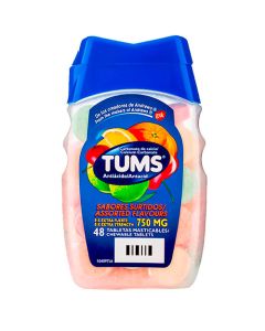 ANTIACIDO TUMS EXTRA FUERTE SURTIDO 48 TAB