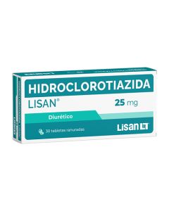 HIDROCLOROTIAZIDA TABLETAS 25 MG