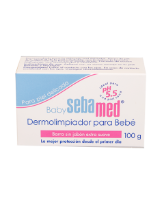 DERMOLIMPIADOR BARRA P/BEBE SEBAMED 100 GR