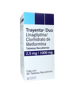 TRAYENTA DUO 2.5/1000 MGRS X 60 TABS