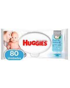 TOALLA HUMEDA HUGGIES  PURO-NAT 80 UNID