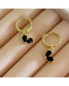 ARGOLLAS03MINI AMAPOLA CRISTAL NEGRO