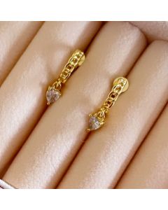 ARGOLLAS04MINI AMAPOLA TRENZADA CRISTAL BLANCO