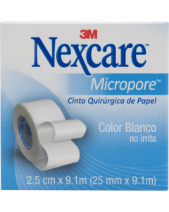 ESPARADRAPO MICROPORE NEXCARE BLANCO 25.4 MM X 9.14 M