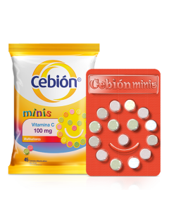 CEBION MINIS MASTICABLE VIT C 100 MG 45 TAB
