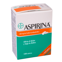 ASPIRINA NIÑO 100 MG X 20 TABS MASTICABLE