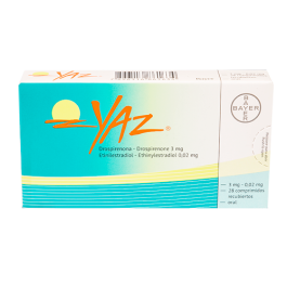 YAZ drospirenona 3 mg + etinilestradiol 0.02 mg
