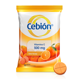 Cebion Vitamina C Naranja 500 Mg 12 Tabletas