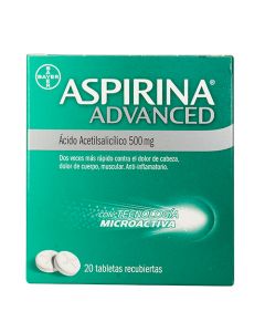 ASPIRINA ADVANCED 500 MG X 20 TAB