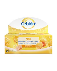 CEBION EFERVESCENTE NARANJA TAB 1 G X 10 UNIDAD(ES)