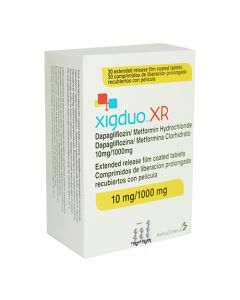 XIGDUO XR 10/1000 MG X 30 COMPRIMIDOS