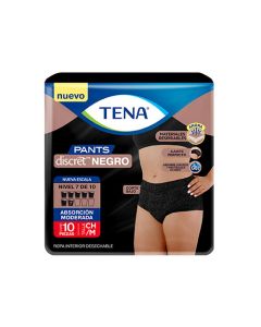 TENA PANTS DISCR NEGRO M 10 UN