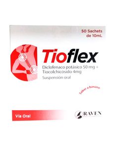 TIOFLEX 50MG/4MG X 1 SACHET