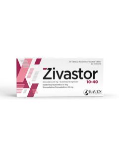 ZIVASTOR 10MG/40MG X 30 TABS