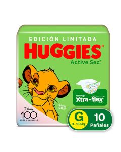 HUGGIES PAÑAL ACTIVE SEC G 10 UNID