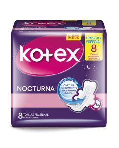 KOTEX NOCTURNA C/ALAS X 8
