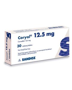 CORYOL 12.5 MG X 30 TABS