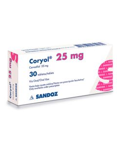 CORYOL 25 MG X 30 TABS