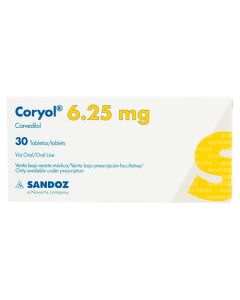 CORYOL 6.25 MG X 30 TABS