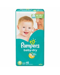 PAMPERS BABY DRY MEGA #4 46UN /2