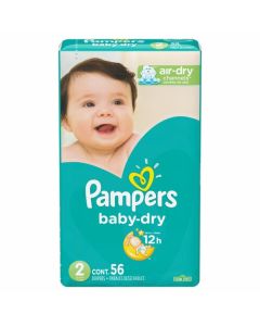 PAMPERS BABY DRY MEGA #2 56UN /2
